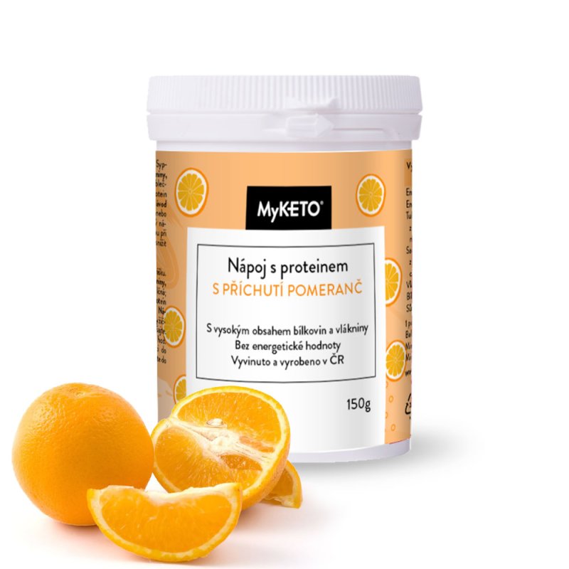 MyKETO Nápoj s proteinem s příchutí pomeranč 3 x 150 g