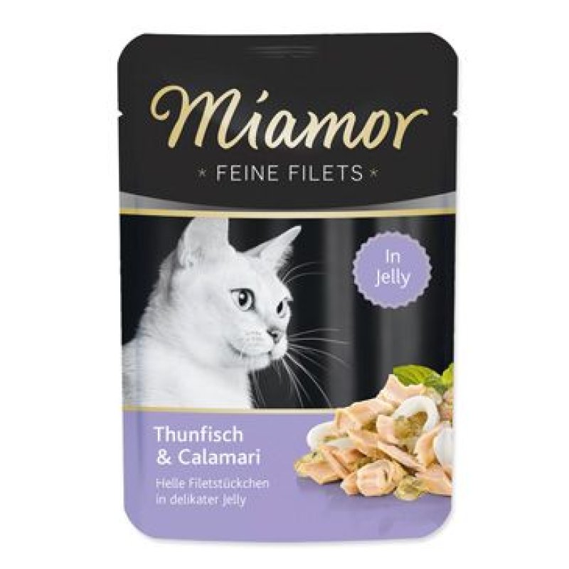 Miamor Cat Filet kapsa tuňák+kalamáry v želé 100 g