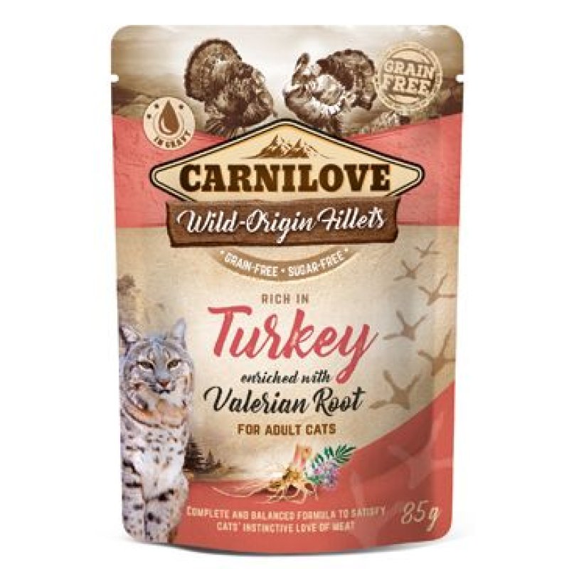 Carnilove Cat Pouch Turkey Enriched With Valerian 85 g