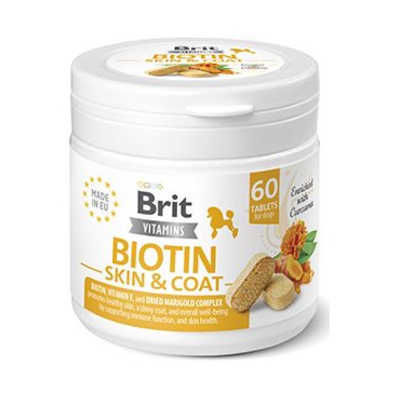 Brit Dog Vitamins Biotin Skin&Coat 120 g (60 tbl)