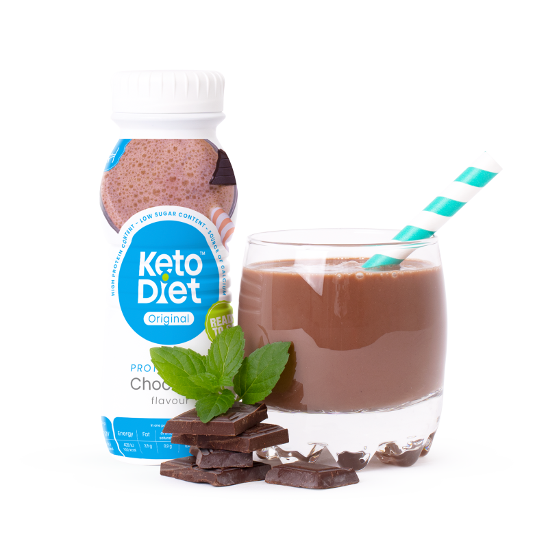 KetoDiet Proteinový drink – příchuť čokoláda (250 ml – 1 porce)