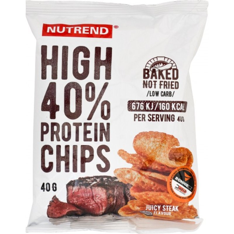 Nutrend High Protein Chips - 40 g, juicy steak