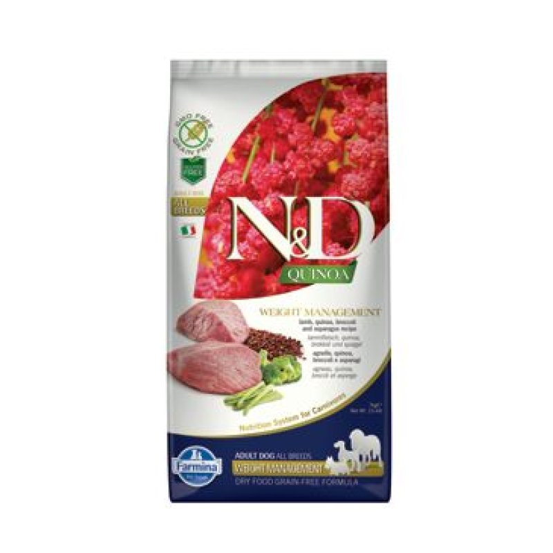 N&D Quinoa DOG Weight Management Lamb & Broccoli 7 kg