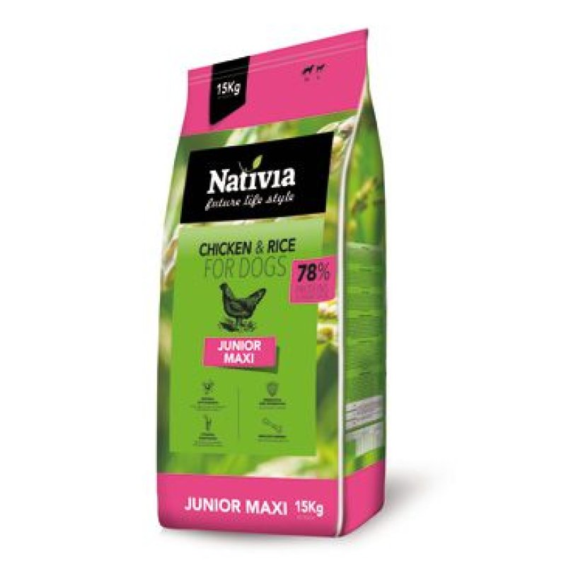 Nativia Dog Junior Maxi 15 kg