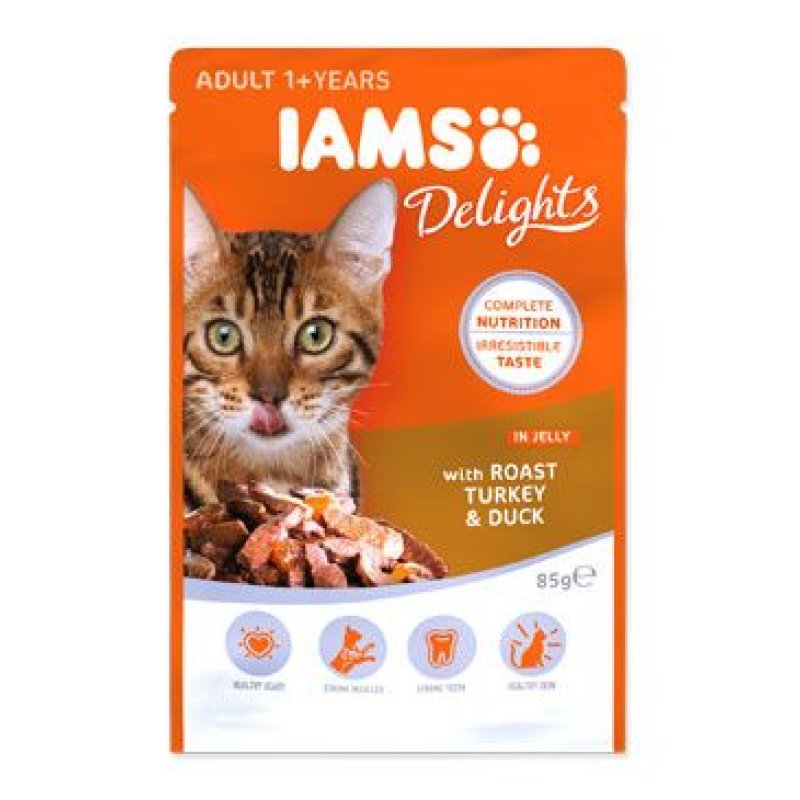 Iams Cat krocan a kachna v želé kapsa 85 g