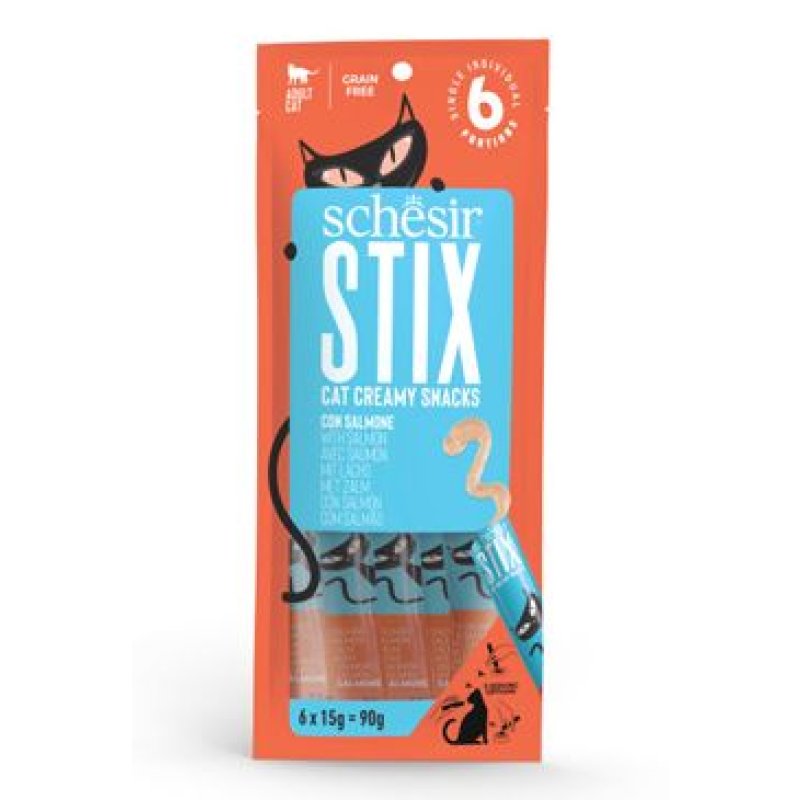 Schesir Cat Stix Liquid Snack losos 6 x 15 g