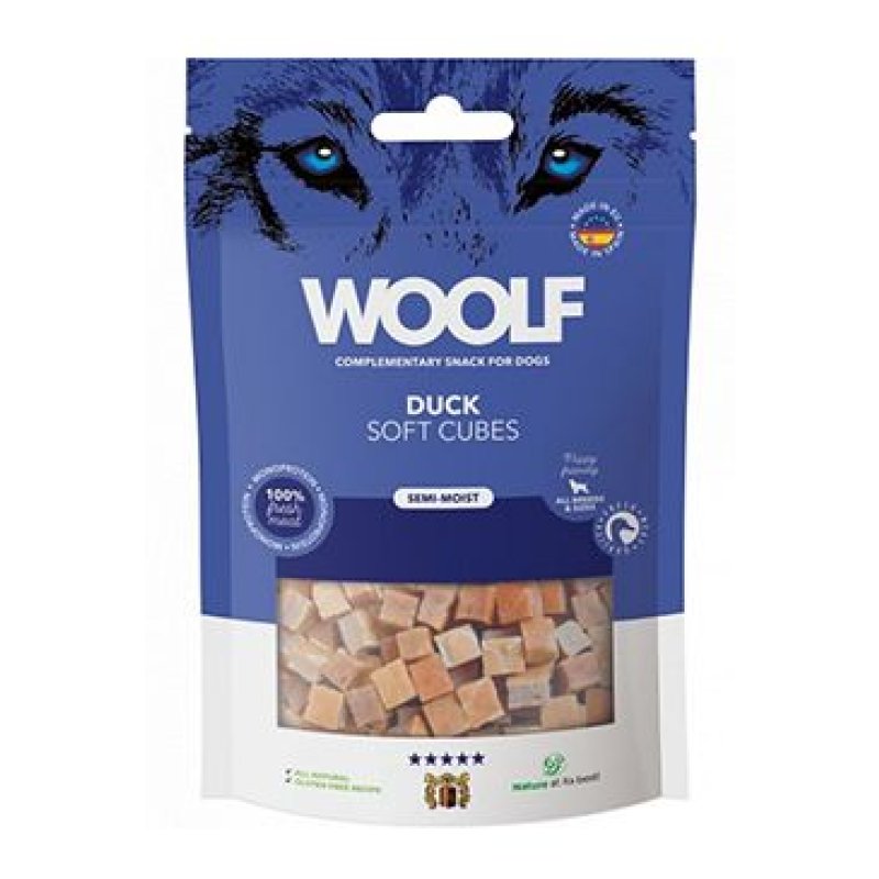 WOOLF pochoutka Soft Cubes Duck 100 g