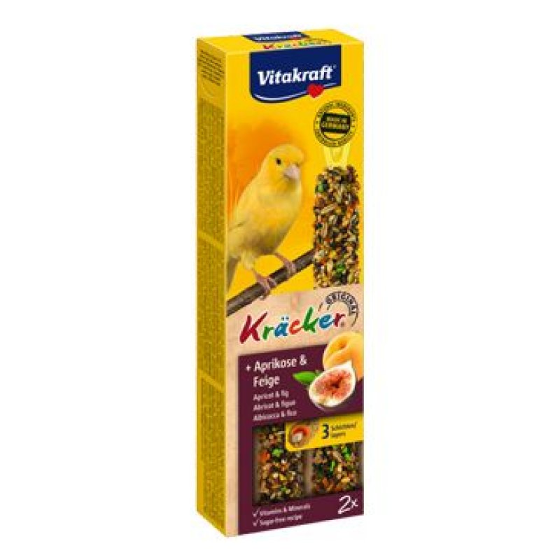 Vitakraft Bird Kräcker kanár Meruňka+Fík tyčinka 2 ks