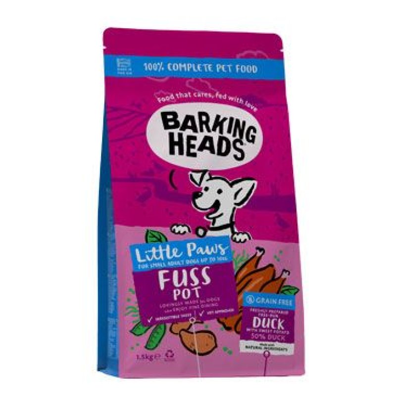 BARKING HEADS Little Paws Fuss Pot Duck 1,5 kg