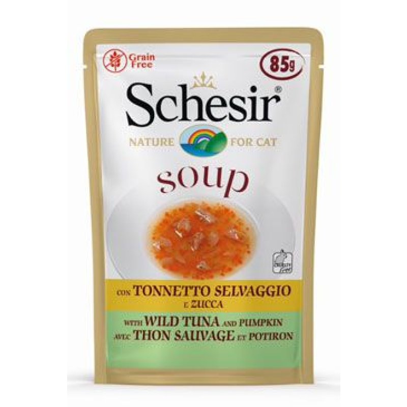 Schesir Cat kapsa Adult Soup tuňák/dýně 85 g