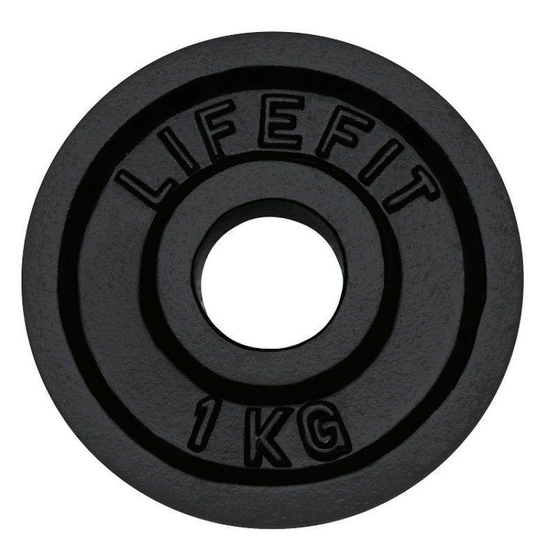 Kotouč LIFEFIT® 1,0kg, kovový, pro 30mm tyč