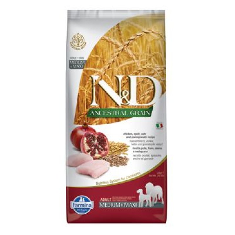 N&D LG DOG Adult M/L Chicken & Pomegranate 12 kg