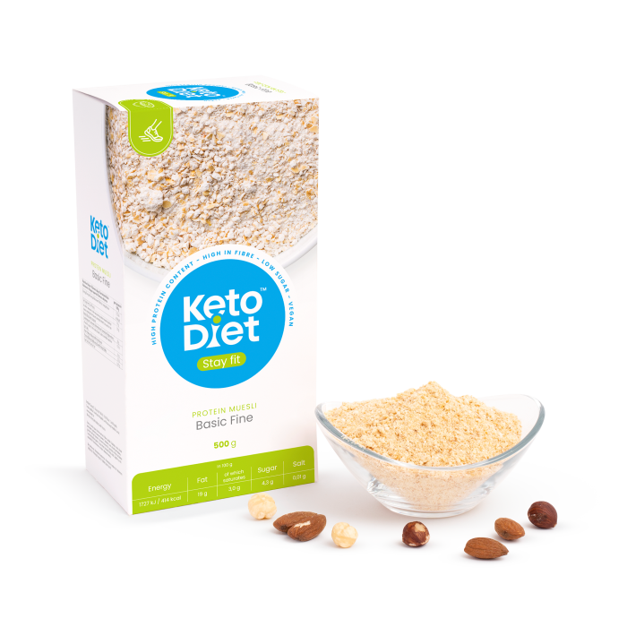 KetoDiet Proteinové müsli – basic jemné 500 g