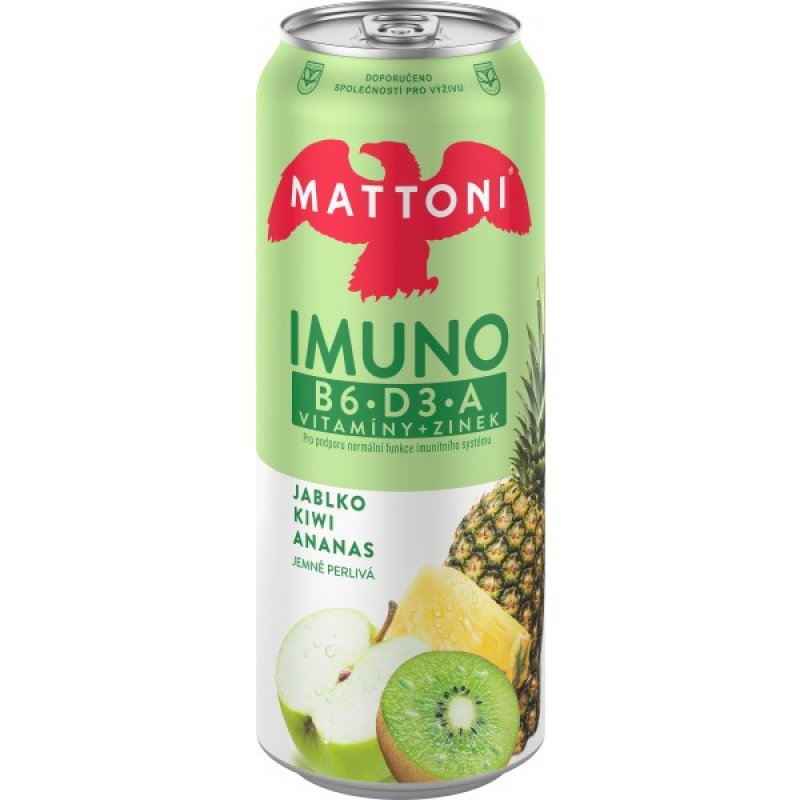 Mattoni Imuno - 500 ml, jablko-kiwi-ananas