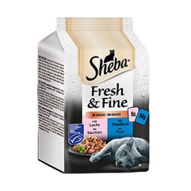 Sheba kapsa Fresh & Fine rybí výběr 6 x 50 g