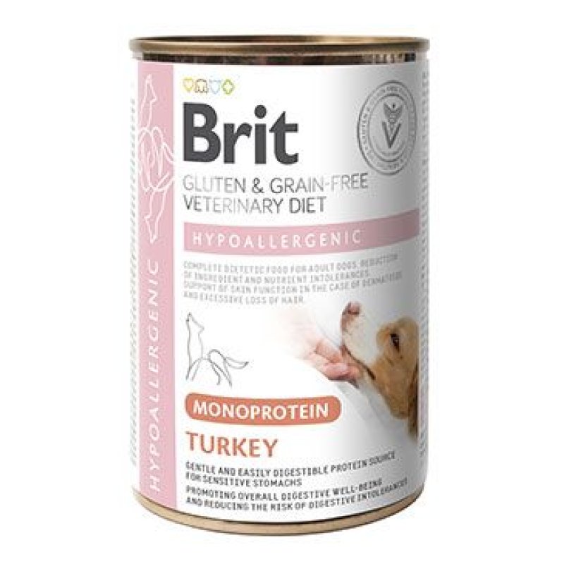 Brit VD Dog GF konz Mono Protein Hypoall. Turkey 400 g