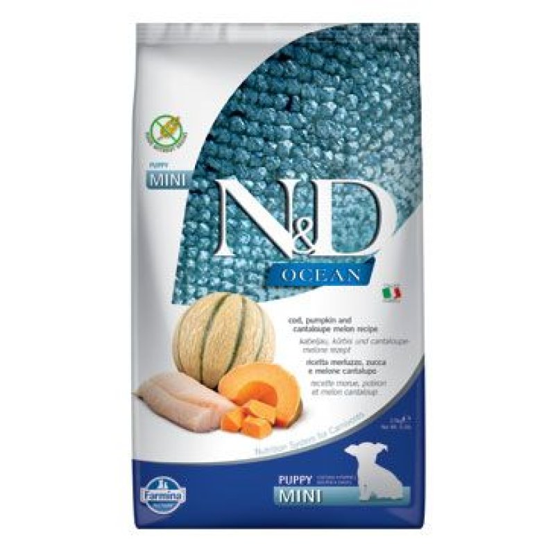 N&D OCEAN DOG Puppy Mini Codfish & Pumpkin&Melon 2,5 kg