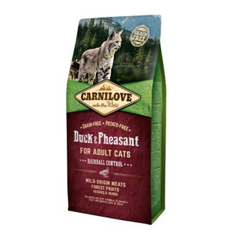 Carnilove Cat Duck & Pheasant Adult Hairball Contr 6 kg