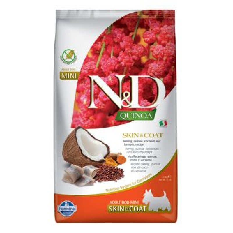 N&D Quinoa DOG Skin & Coat Herring & Coconut Mini 2,5 kg