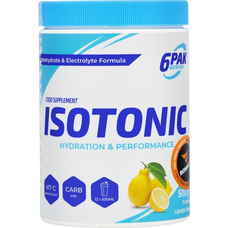 6Pak Nutrition Isotonic - 500 g, pomeranč