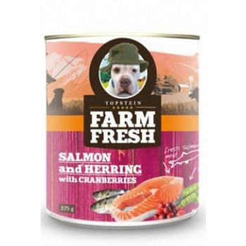 Farm Fresh Dog Salmon & Herring+Cranberries konzer 375 g