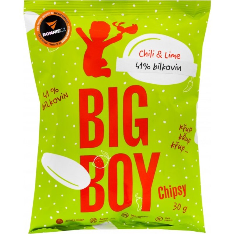 Proteinové chipsy Big Boy 30 g, máslo a sýr