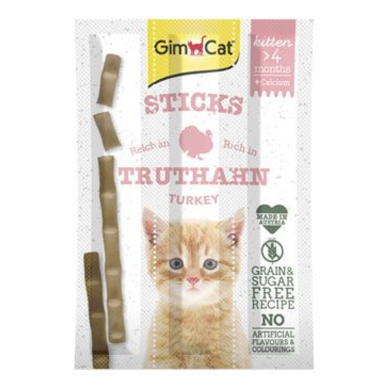 Gimcat Sticks Kitten krocan+calcium 3 ks