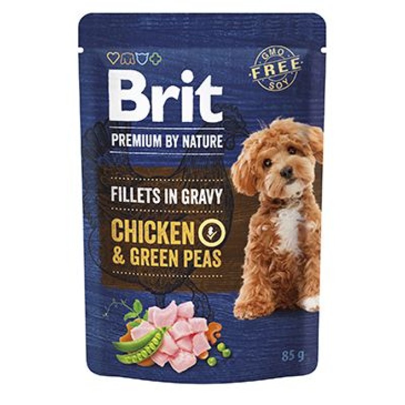 Brit Premium Dog Fillets Gravy Chicken&Green Peas 85 g