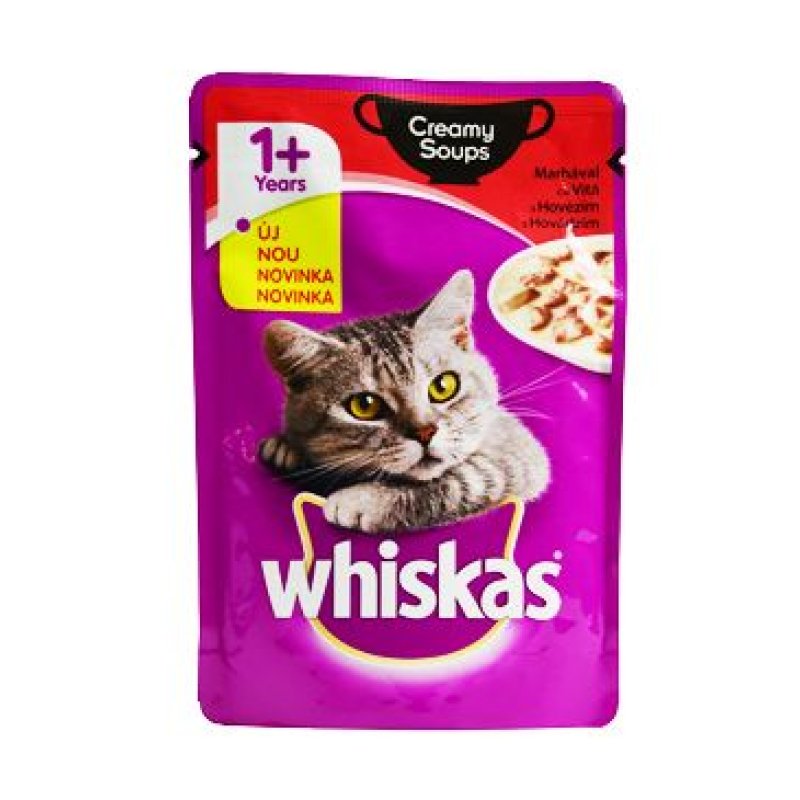 Whiskas kapsa Krémová omáčka s hovězím 85 g