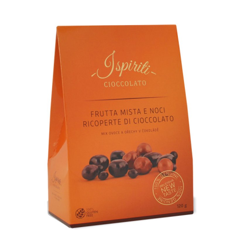 ISPIRITI Mix – ovoce a ořechy v čokoládě 120 g