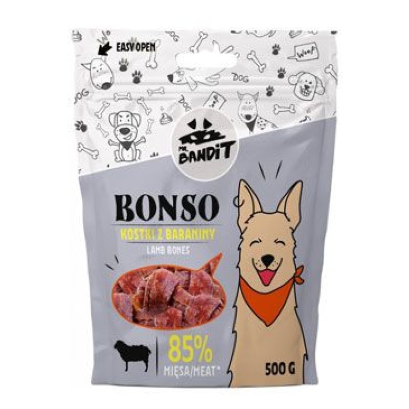 VetExpert Mr.Bandit BONSO jehněčí kosti 500 g