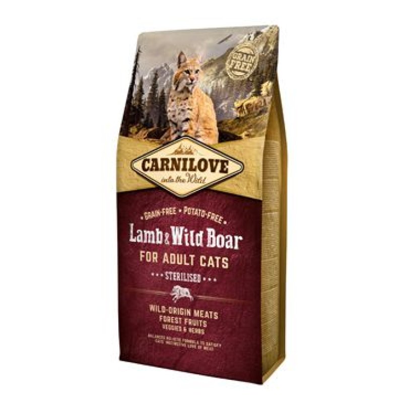 Carnilove Cat Lamb & Wild Boar Adult Sterilised 6 kg