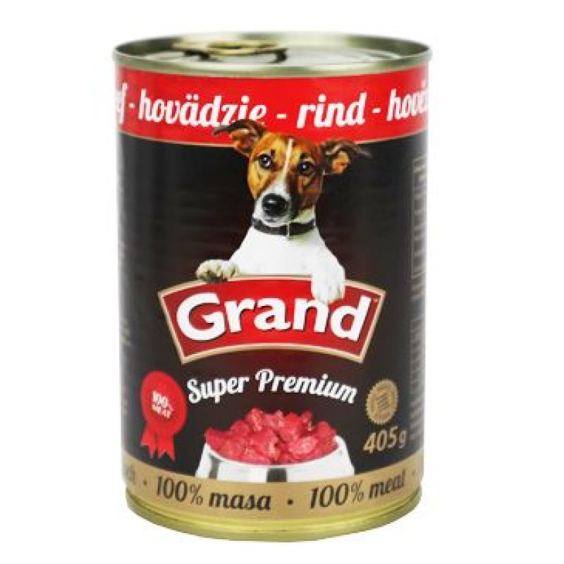 GRAND konz. Superpremium pes hovězí 405 g