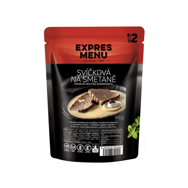 EXPRES MENU Svíčková na smetaně 600 g (2 porce)