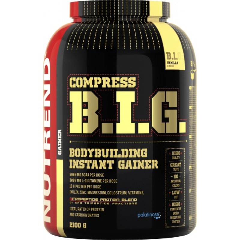 Nutrend Compress B. I. G. - 2100 g, vanilka