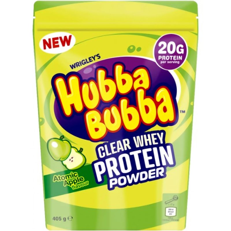 Mars Hubba Bubba Clear Whey Protein Powder - 405 g, zelené jablko