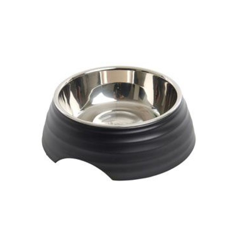 Miska melamin Frosted Ripple Bowl 350ml černá BUSTER