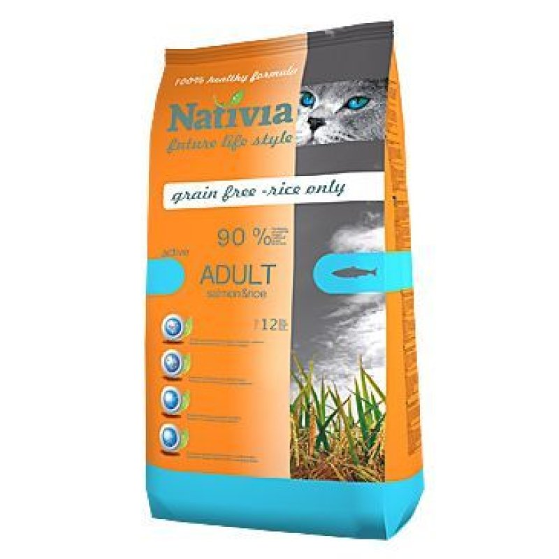 Nativia Cat Adult Salmon & Rice Active 10 kg