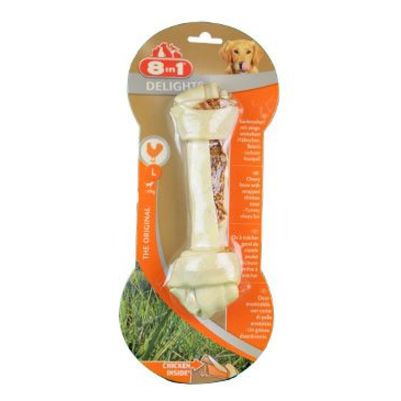 Pochoutka 8in1 Delights Chicken Bone L