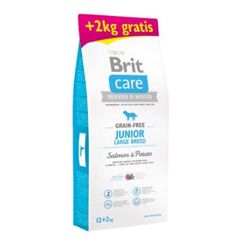 Brit Care Dog Grain-free Junior LB Salmon & Potato 12 + 2 kg