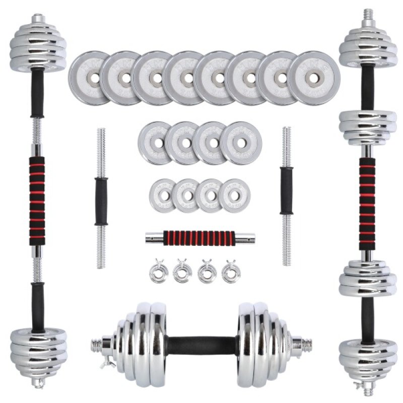 Činkový set v kufru HMS STC30 2x15 kg, chrom