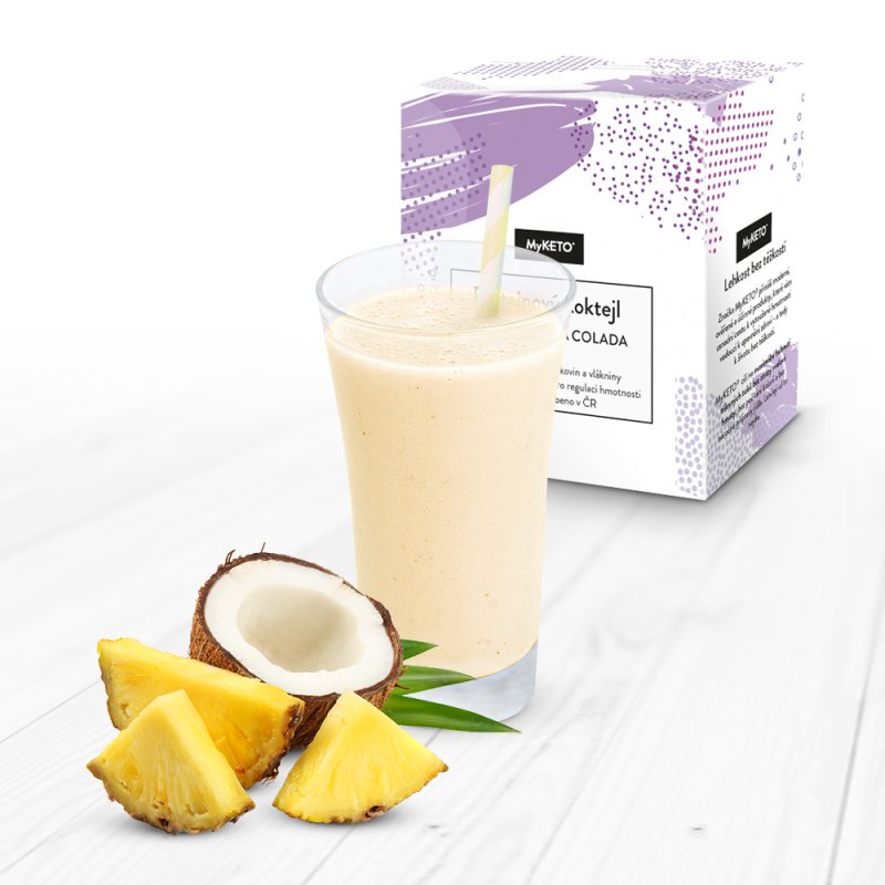 MyKETO Proteinový koktejl s příchutí piňa colada 5 porcí