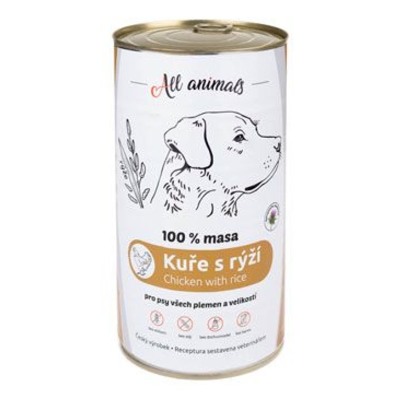 All Animals DOG kuřecí mleté s rýží 1200 g