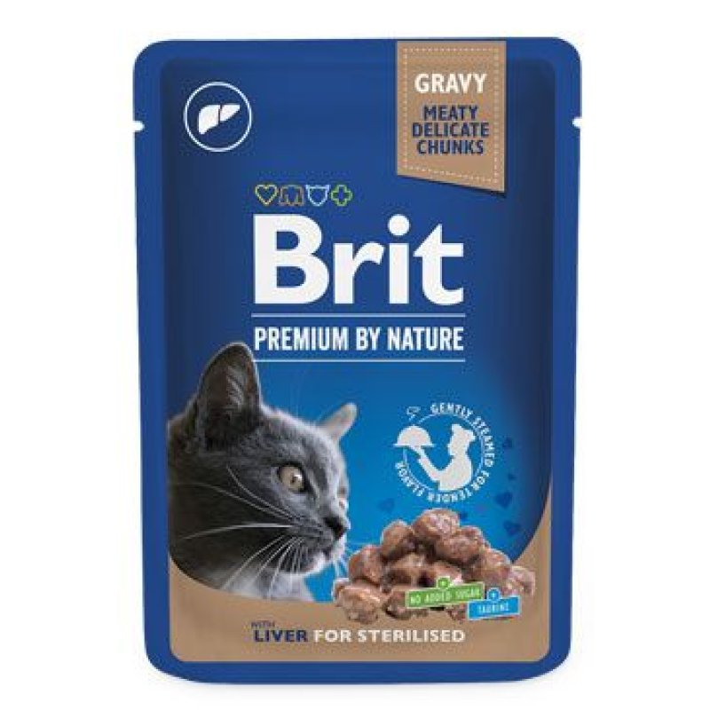 Brit Premium Cat kapsa Liver for Sterilised 100 g