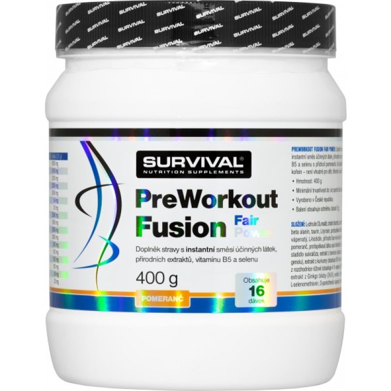 Survival PreWorkout Fusion Fair Power 400 g, pomeranč