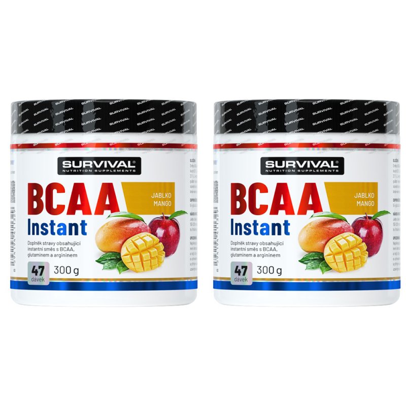 Survival BCAA Instant 300 g, jablko-mango - AKCE 1+1