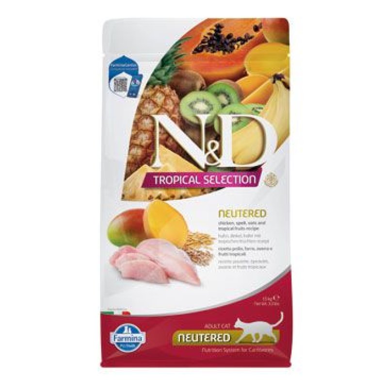 N&D TROPICAL SELECTION CAT Neutered Chicken 1,5 kg