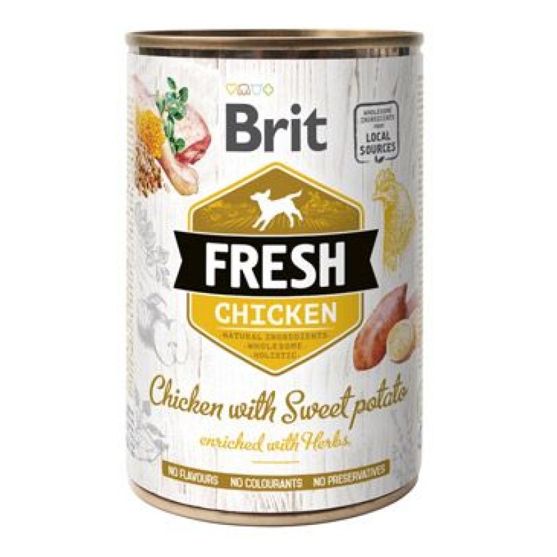 Brit Fresh Dog konz Chicken with Sweet Potato 400 g