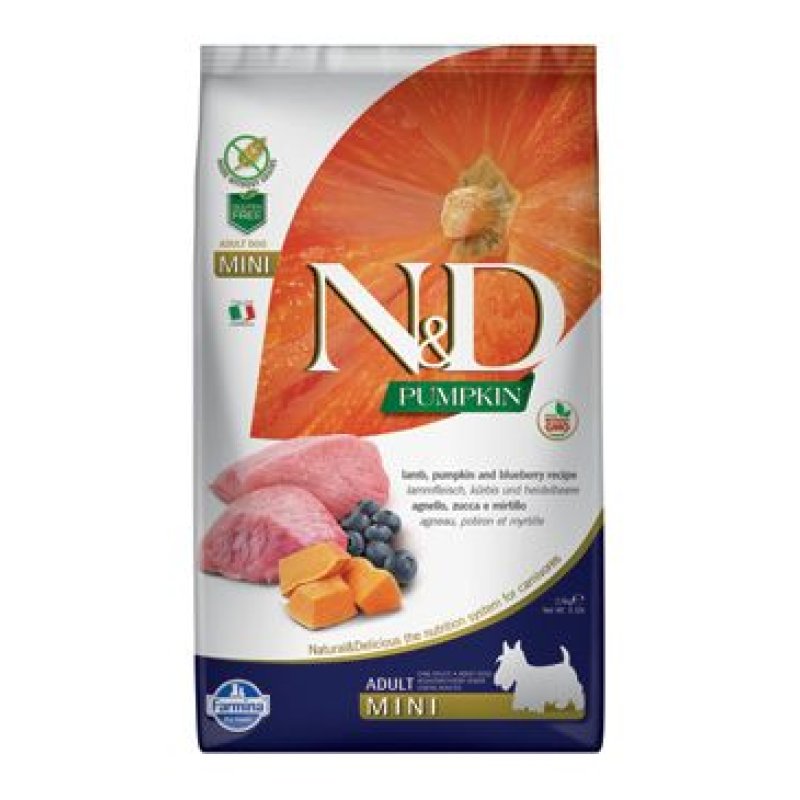 N&D Pumpkin DOG Adult Mini Lamb & Blueberry 7 kg