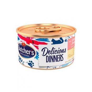 Butcher's Cat Delic. Dinners losos+krevety konz. 85 g